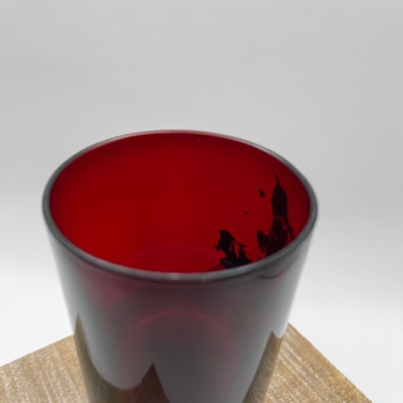 Destinations Collectibles Denmark Ruby Glass Stemmed Cup‎ and Blown Glass Vase - Picture 15 of 16